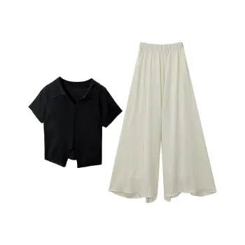 PLANE DRIFT Casual Suit Women's Black+Apricot