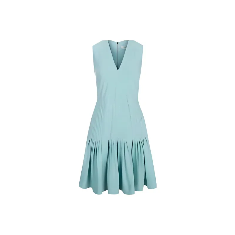 Burberry Sleeveless Dress Women's Blue-0