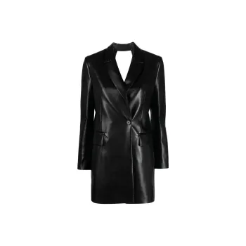 MSGM Faux leather Mini Blazer Dress