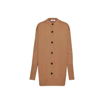 Ferragamo Ribbed Knit Cardigan Dress