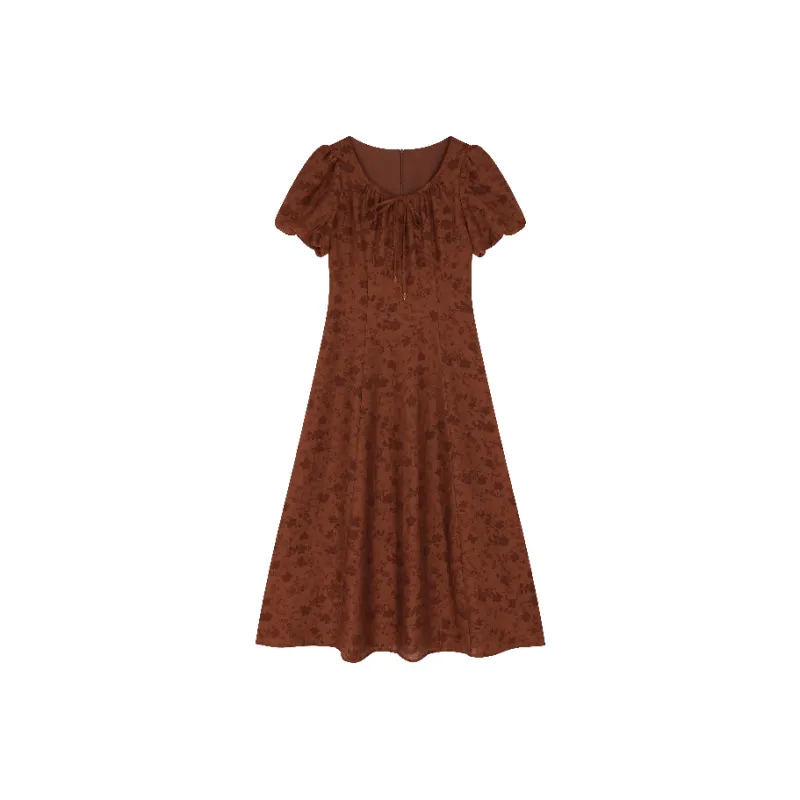 Mo Han Yi Mei Short Sleeved Dress Women's Red-0