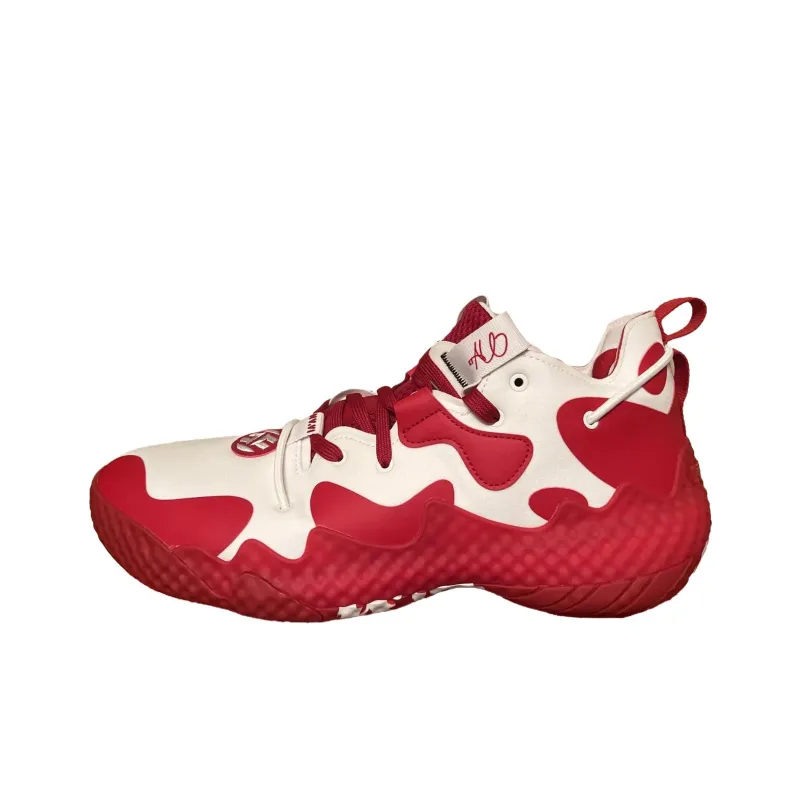 Adidas Harden Vol.6 Anti Slip Wear Resistant Low Top Basketball Shoes Men's Red-1