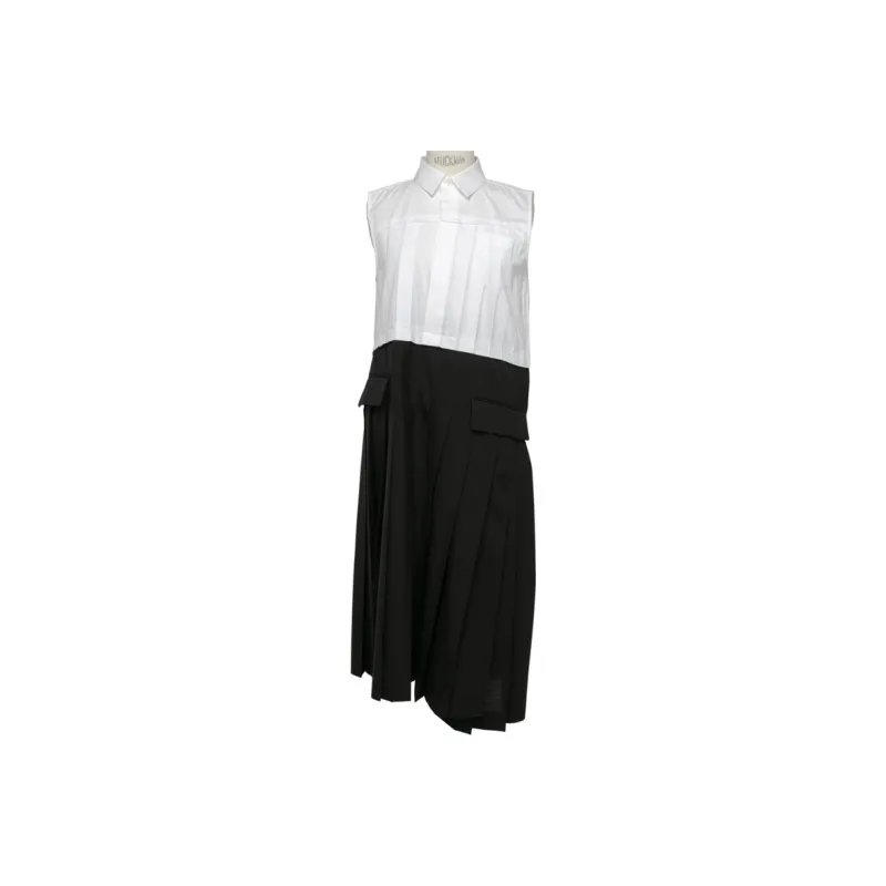 Sacai Suiting Cotton Dress-0