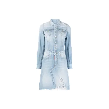 DSQUARED 2 Distressed Denim Dress
