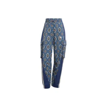 Adidas x FARM RIO Collaboration PREMIUM JOGGERS Knitted Sports Pants Women's Midnight Indigo