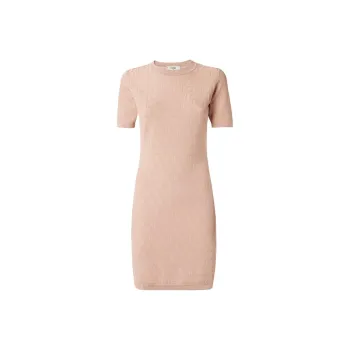 FENDI SS25 Short Sleeved Dress Women's Pink