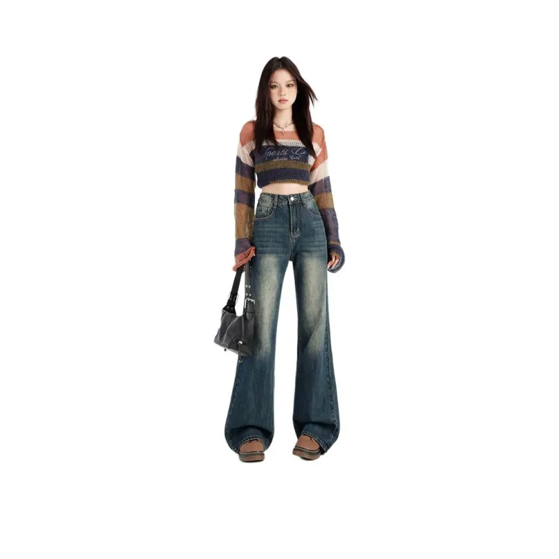 LIGEMAN Jeans Women's Vintage Blue-0