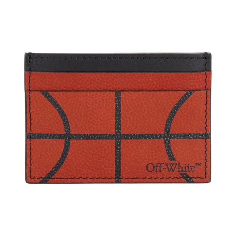 OFF WHITE Cow Leather Wallet Unisex Orange-0