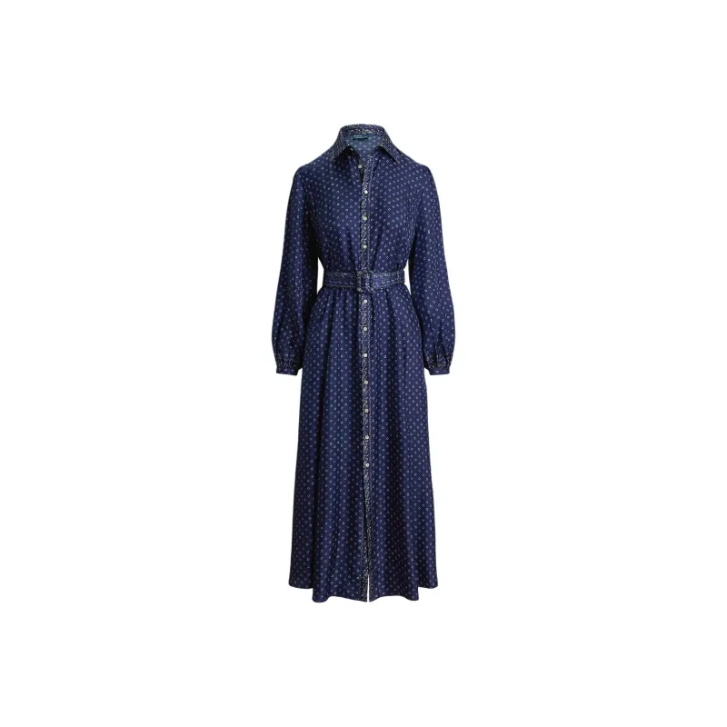 Polo Ralph Lauren Long-Sleeved Dresses Women's Marine Blue-0