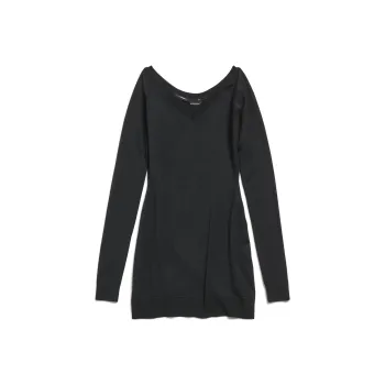 Balenciaga Long Sleeved Dress Women's Black