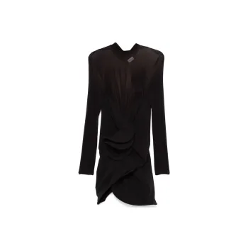 Magda Butrym Sculptural High Neck Mini Dress