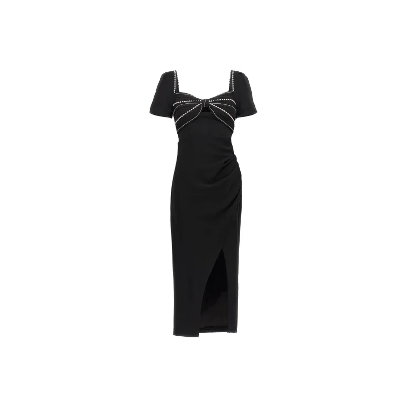 Self portrait Crystal embellished Midi Dress-0