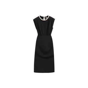 Silky Queen Sleeveless Dress Women's Black