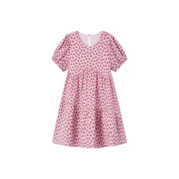 EICHITOO Short Sleeved Dresses Women's Pink Pattern