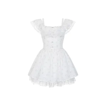 PLANE DRIFT Short Sleeved Dress Women's White