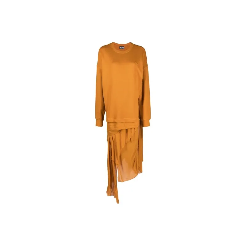 DIESEL Long-Sleeved Dresses Women's Orange-0