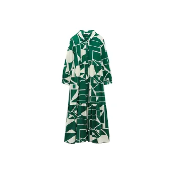 ZARA Short-Sleeved Dresses Women's Green