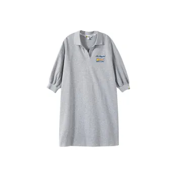 B.Duck Short Sleeved Dresses Women's Light Gray