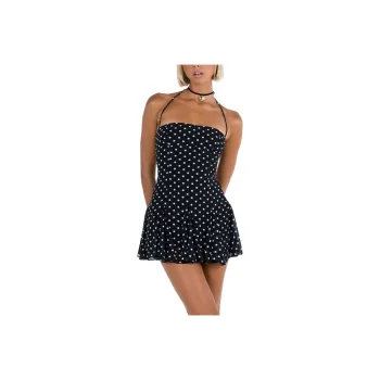 PRINCESS POLLY DELAMERE MINI DRESS Slip Dresses Women's Black/White