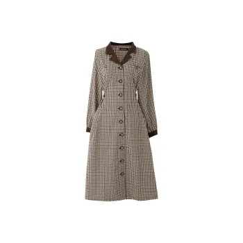 SOON FLOWER Long-Sleeved Dresses Women's Brown