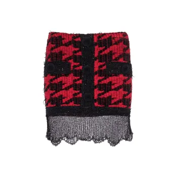 BALMAIN Casual Short Skirts Women's Red
