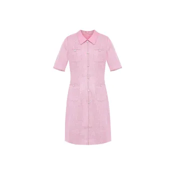 BBLLUUEE Short Sleeved Dress Women's Rose Pink