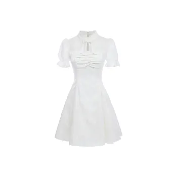 Blovelan Short-Sleeved Dresses Women's Gentle Apricots