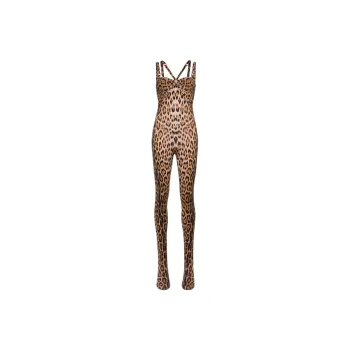 Roberto Cavalli Leopard print Sleeveless Jumpsuit
