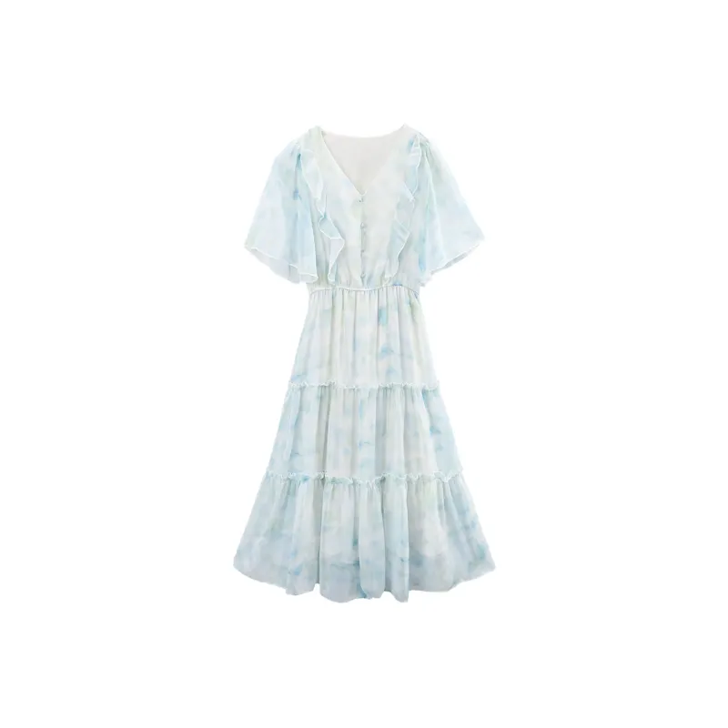 A Paradise For Awakening Short Sleeved Dress Women's-12