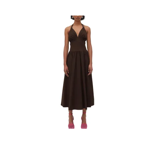 Bottega Veneta SS23 Sleeveless Dress Women's Brown