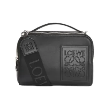 LOEWE Cow Leather Camera Bag, Shoulder Bag, Crossbody Bag, Handbag Mini Women's Black