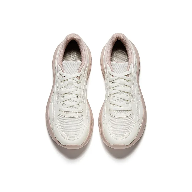 Anta Star Cloud 2 Slip Resistant And Breathable Low Top Casual Running Shoes Women's White Pink-2