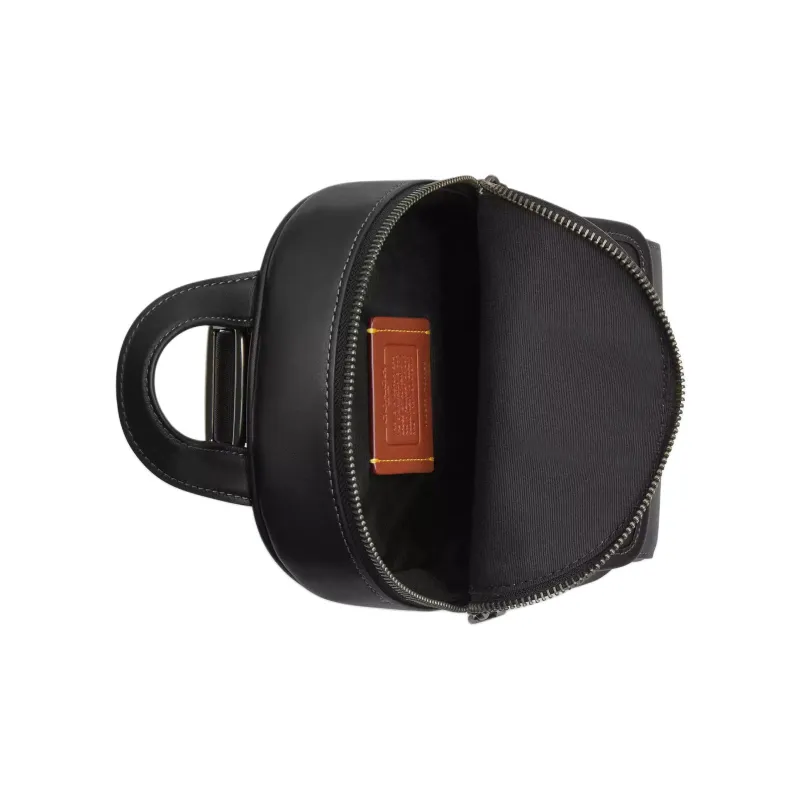 COACH Turnlock Calfskin Sling Bag Small Size Men's Black-2