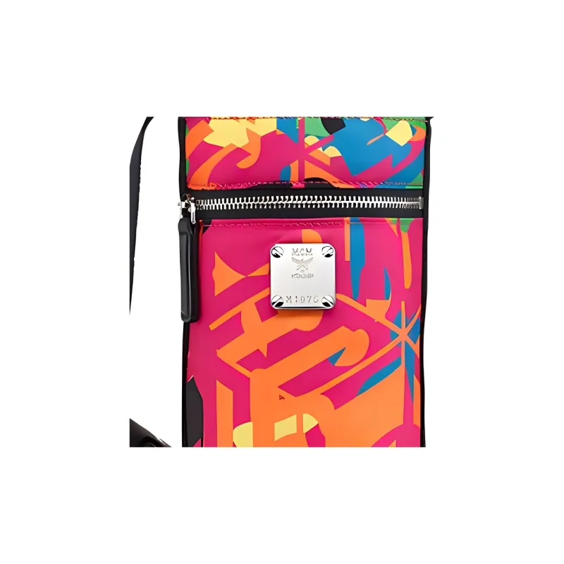 MCM Ottomar Textile Nylon Water Bottle Bag Handbag Unisex Multicolor-4