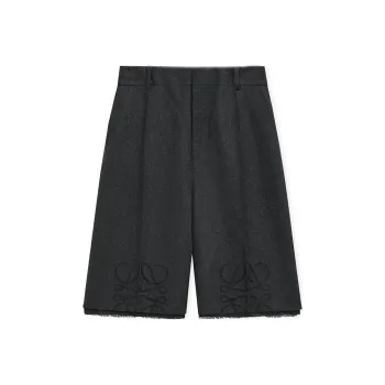 LOEWE Anagram Shorts 'Charcoal Melange'