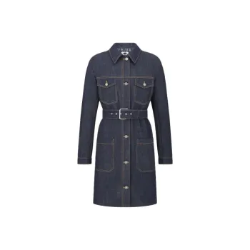 DIOR Long Sleeved Dresses Women's Blue