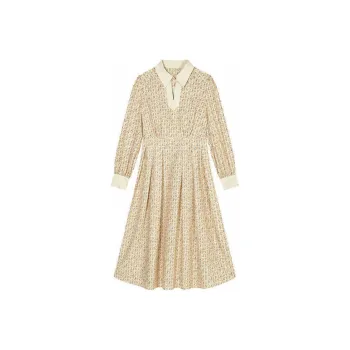 DKNY Long Sleeved Dress Women's Light Coffee