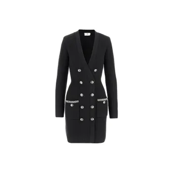 Elisabetta Franchi Embroidered Coat Dress