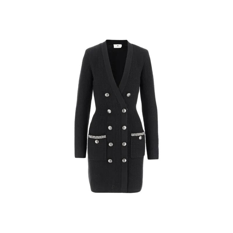 Elisabetta Franchi Embroidered Coat Dress-0