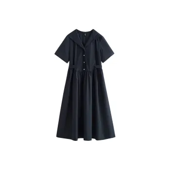 Initial Language Short-Sleeved Dresses Women's
