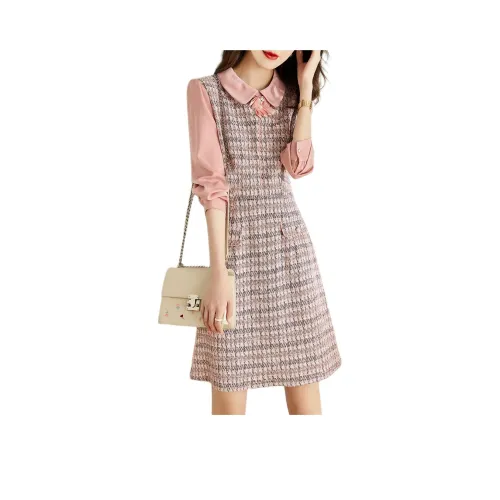 Mo Han Yi Mei Long Sleeved Dress Women's Light Pink