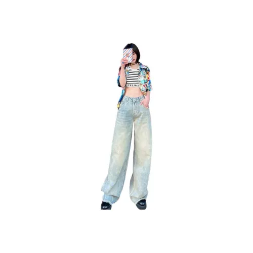 Seven Up And Nine Down Jeans Women's Light Blue
