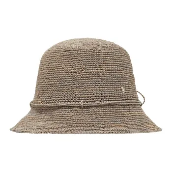 HELEN KAMINSKI Raffia, Cotton, Polyurethane, Nylon, Polyester Bucket Hats Unisex Umber