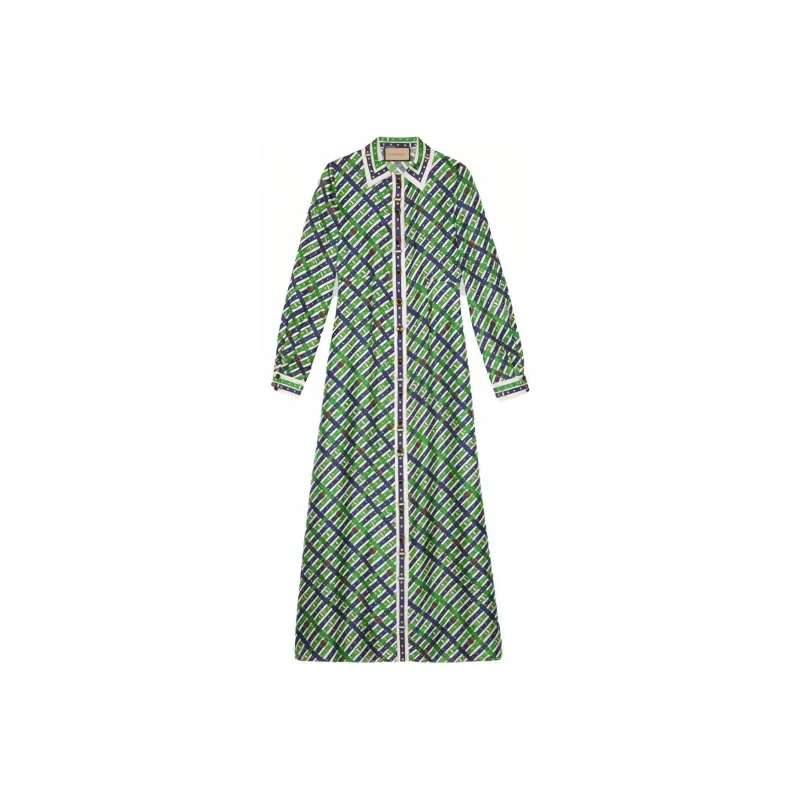 GUCCI Long-Sleeved Dresses Women's Green-0