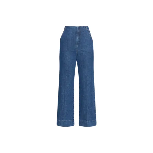 SCANLAN THEODORE Denim Cropped Jean Jeans Women's Washed Indigo