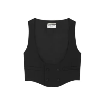 SAINT LAURENT Double-Breasted Tuxedo Vest