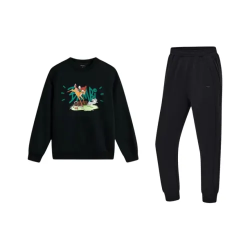 LiNing x DISHINIXIAOLUBANBI Sweatshirt Set Women's Black
