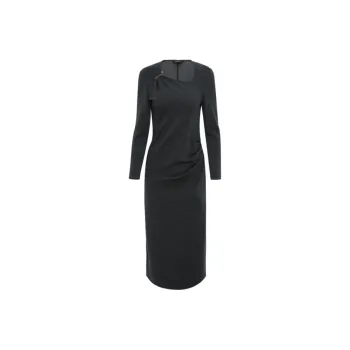 IDPAN Long Sleeved Dress Women's Black Gray