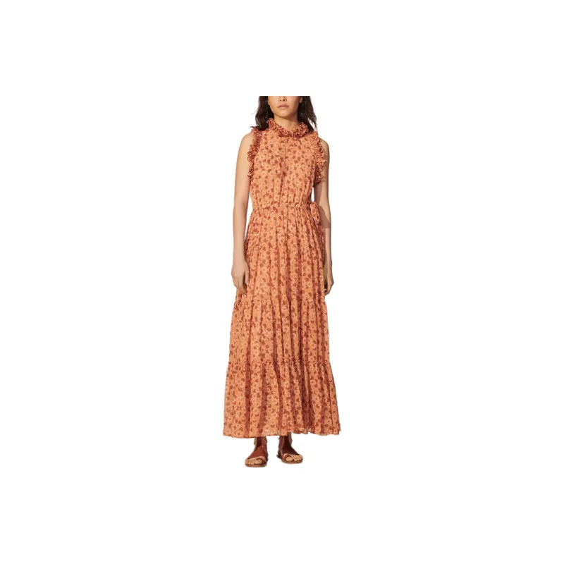 Sandro Sleeveless Dress Women's Brown-0