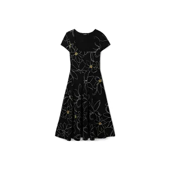 Desigual Short Sleeved Dress Women's Black
